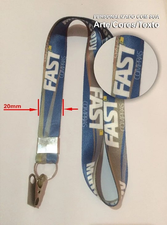Cordão para crachá com personalização