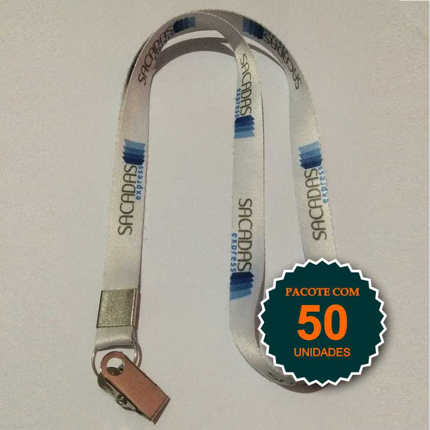 Cordão para crachá personalizado