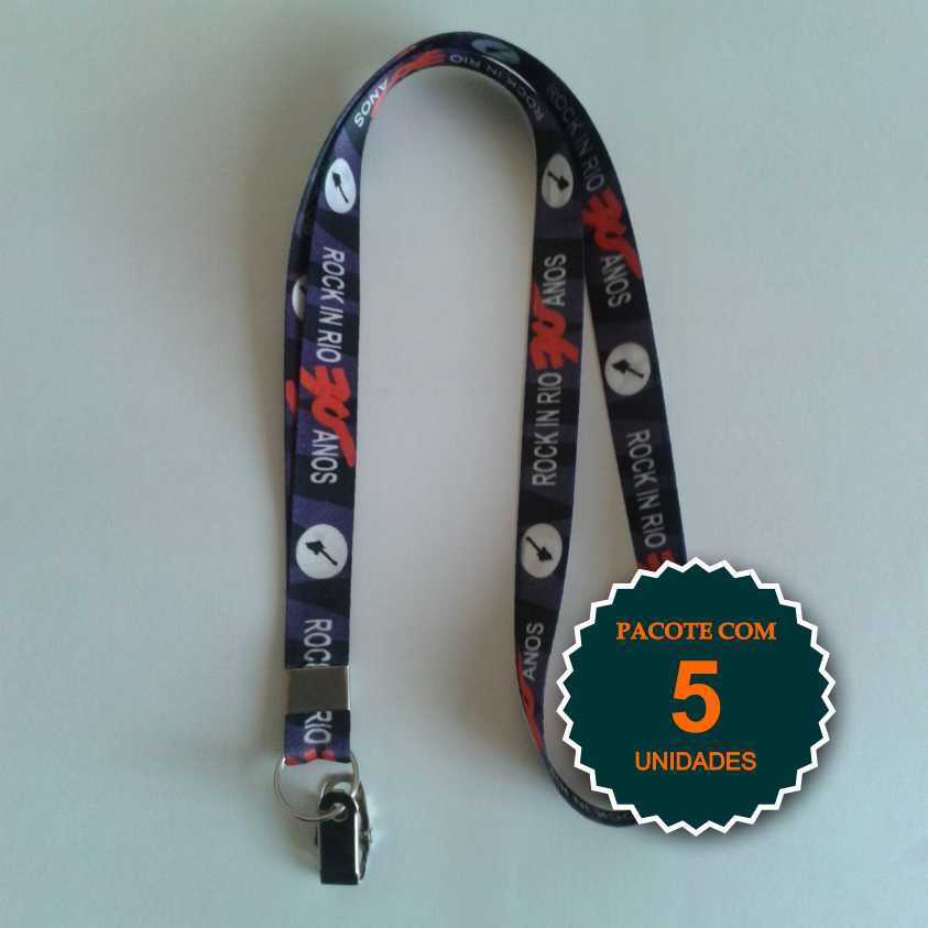 Cordão para crachá personalizado